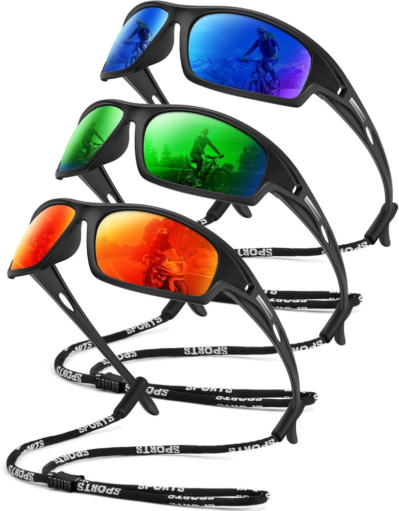 OUKEMAX Polarized Sunglasses Men, Sports Sun Glasses Womens UV400 Protection for Fishing Running Driving - Image 1